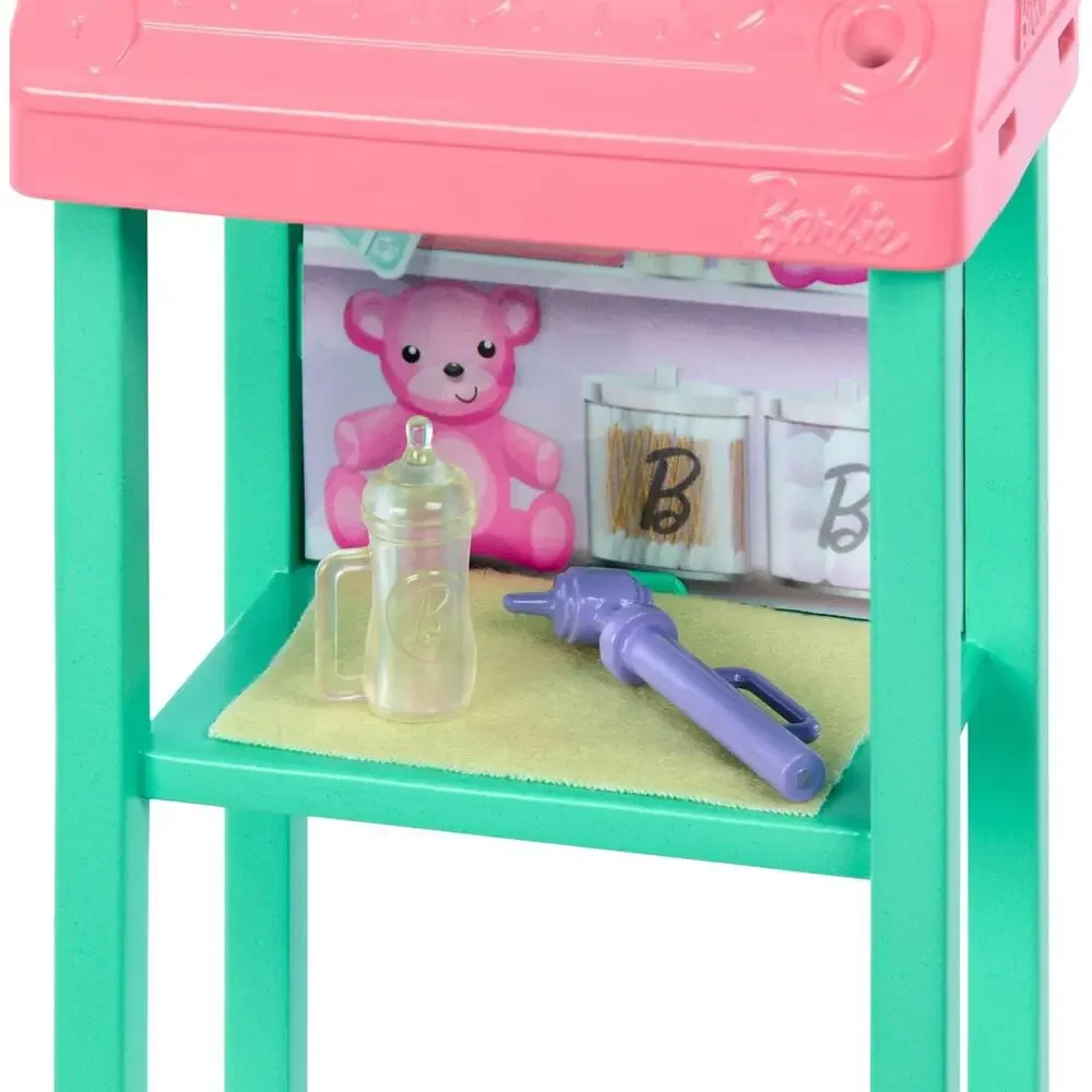 Barbie Baby Doctor Playset with Blonde Fashion Doll Wearing Pink Scrubs Baby NWT